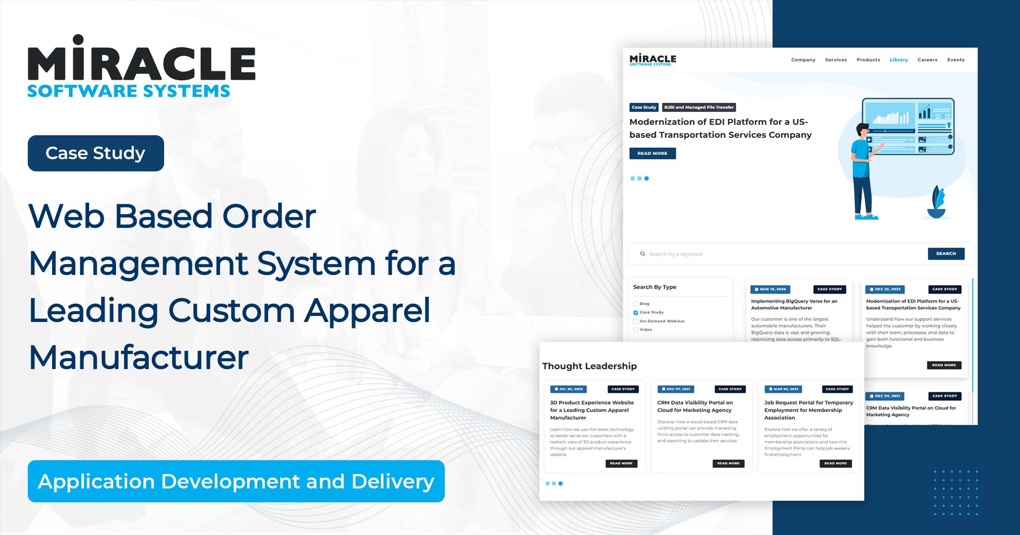 Case Study | Web Based Order Management System for Apparel Industry ...