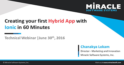 Webinar | Creating your first Hybrid App with Ionic in 60 Minutes